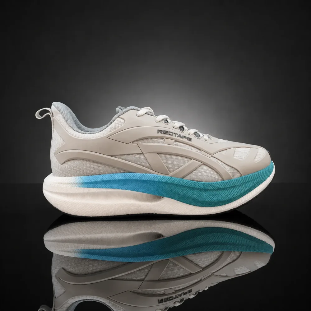 Redtape Super Premium Running Shoes For Man- Gray White